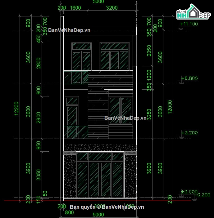 nhà 3 tầng,Mẫu nhà phố,nhà hiện đại,5X12,20X20