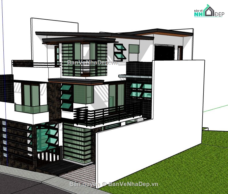 nhà phố 3 tầng,su nhà phố 3 tầng,model sketchup nhà phố 3 tầng,nhà phố 3 tầng sketchup,model su nhà phố 3 tầng