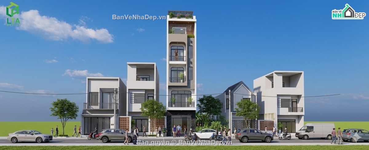 Tổng hợp file sketchup mẫu biệt thự nhà phố hiện đại