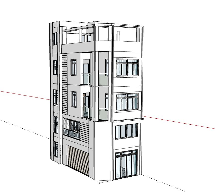 Nhà phố 5 tầng,model su nhà phố 5 tầng,file su nhà phố 5 tầng,sketchup nhà phố 5 tầng,file sketchup nhà phố 5 tầng
