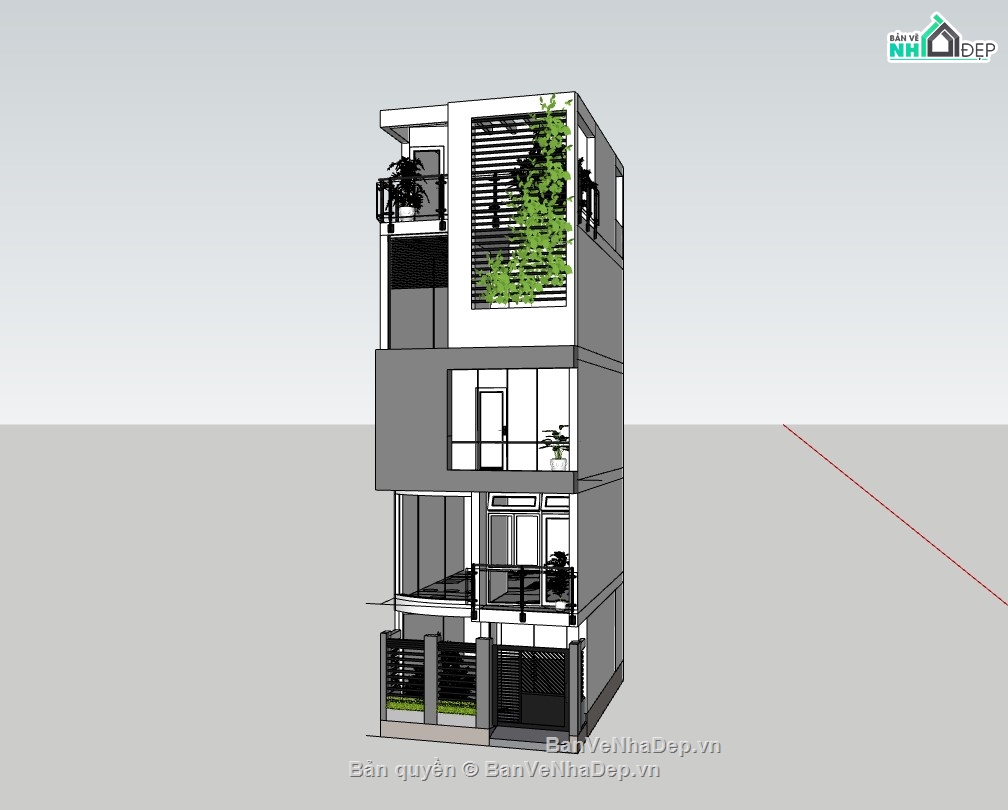 nhà phố 5 tầng,mẫu nhà phố 5 tầng,file su nhà phố 5 tầng