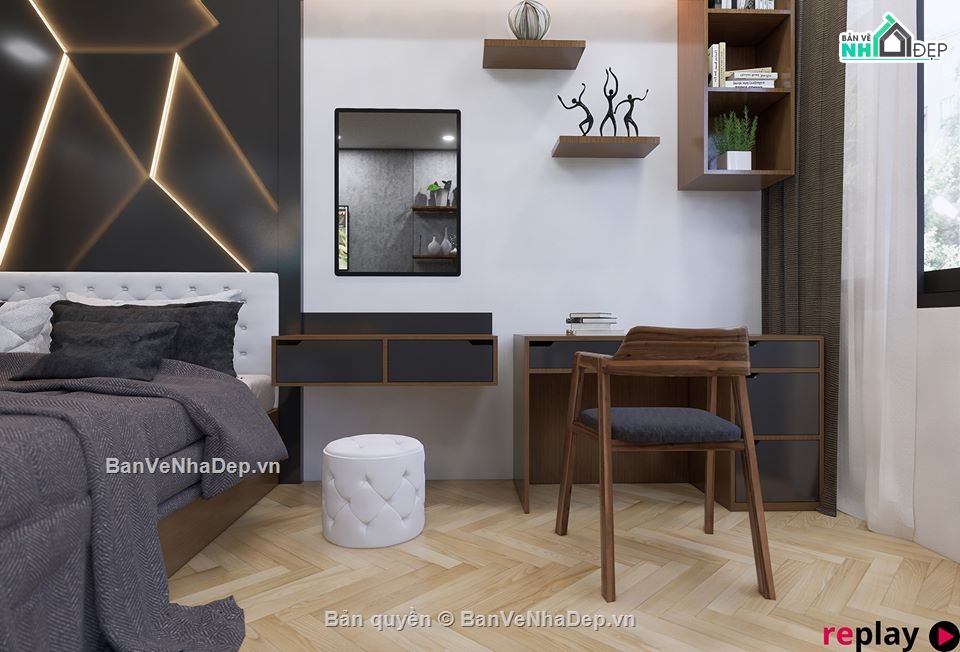 Mẫu nội thất phòng ngủ,nội thất phòng ngủ,file su phòng ngủ,sketchup phòng ngủ