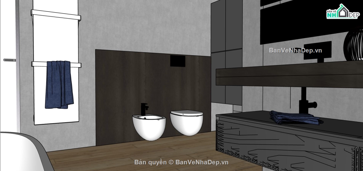thiết kế nội thất sketchup,nội thất phòng tắm sketchup,mẫu su nội thất phòng tắm,phòng tắm 3d sketchup