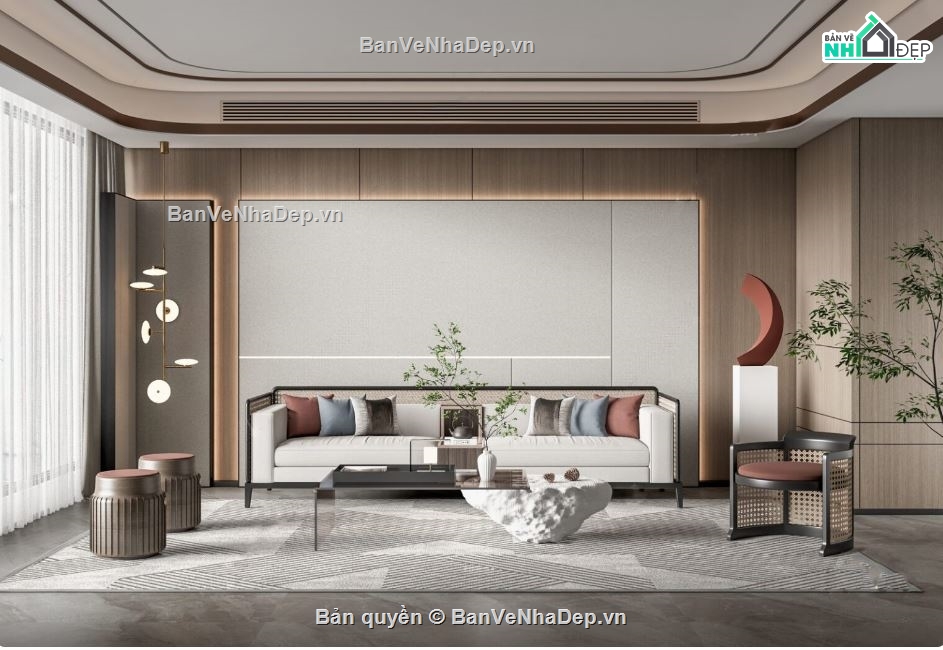 sketchup phòng khách,phòng khách 3d,sketchup phòng khách hiện đại,phòng khách hiện đại