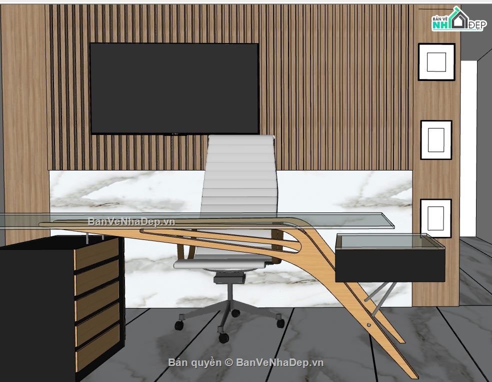 phòng hiện đại,su phòng làm việc,sketchup phòng làm việc