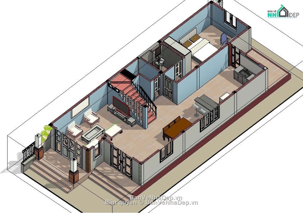 revit biệt thự  2 tầng,revit 2 tầng,mẫu revit nhà đẹp,thiết kế revit biệt thự,revit biệt thự,file revit nhà phố