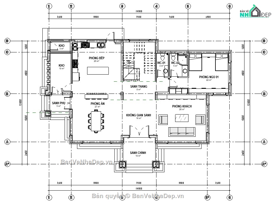 biệt thự 3 tầng,revit biệt thự 3 tầng,biệt thự 3 tầng file revit,file revit biệt thự 3 tầng