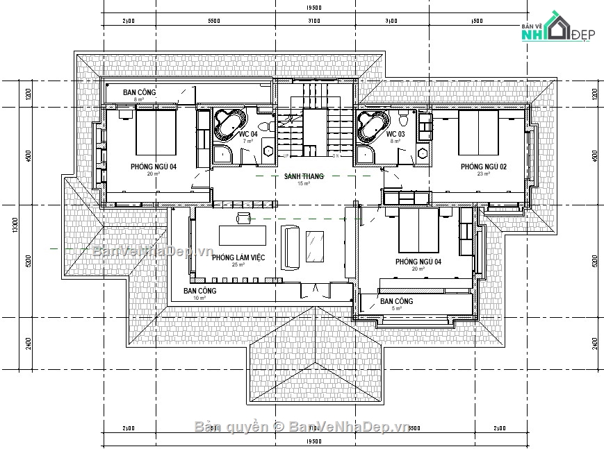 biệt thự 3 tầng,revit biệt thự 3 tầng,biệt thự 3 tầng file revit,file revit biệt thự 3 tầng