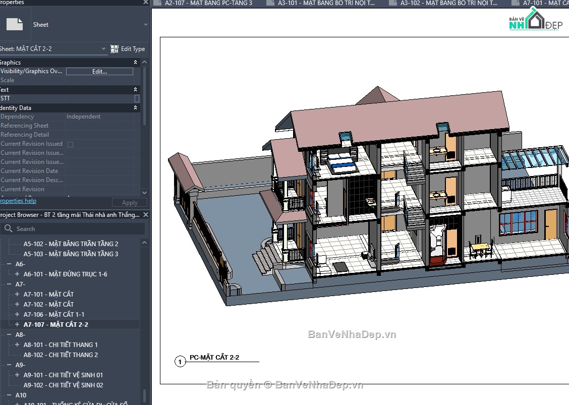 Mẫu revit biệt thự,file revit biệt thự,thiết kế revit biệt thự,revit biệt thự,revit nhà dân,revit mẫu nhà đẹp