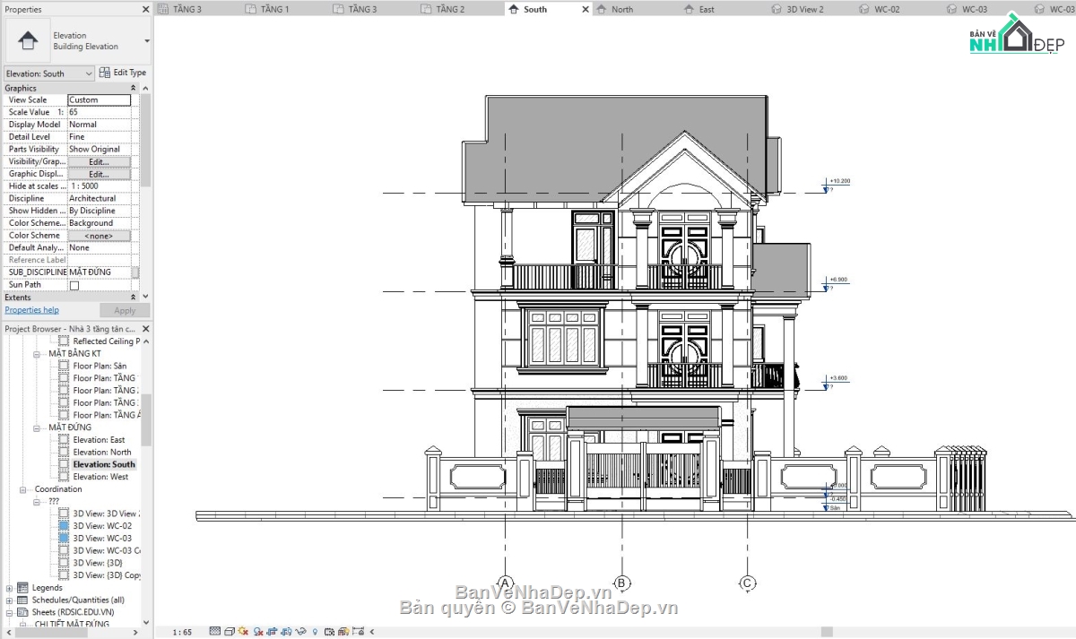 mẫu revit mái thái,mẫu revit biệt thự,file revit biệt thự,revit biệt thự,mẫu revit biệt thự đẹp,revit biệt thự mái thái
