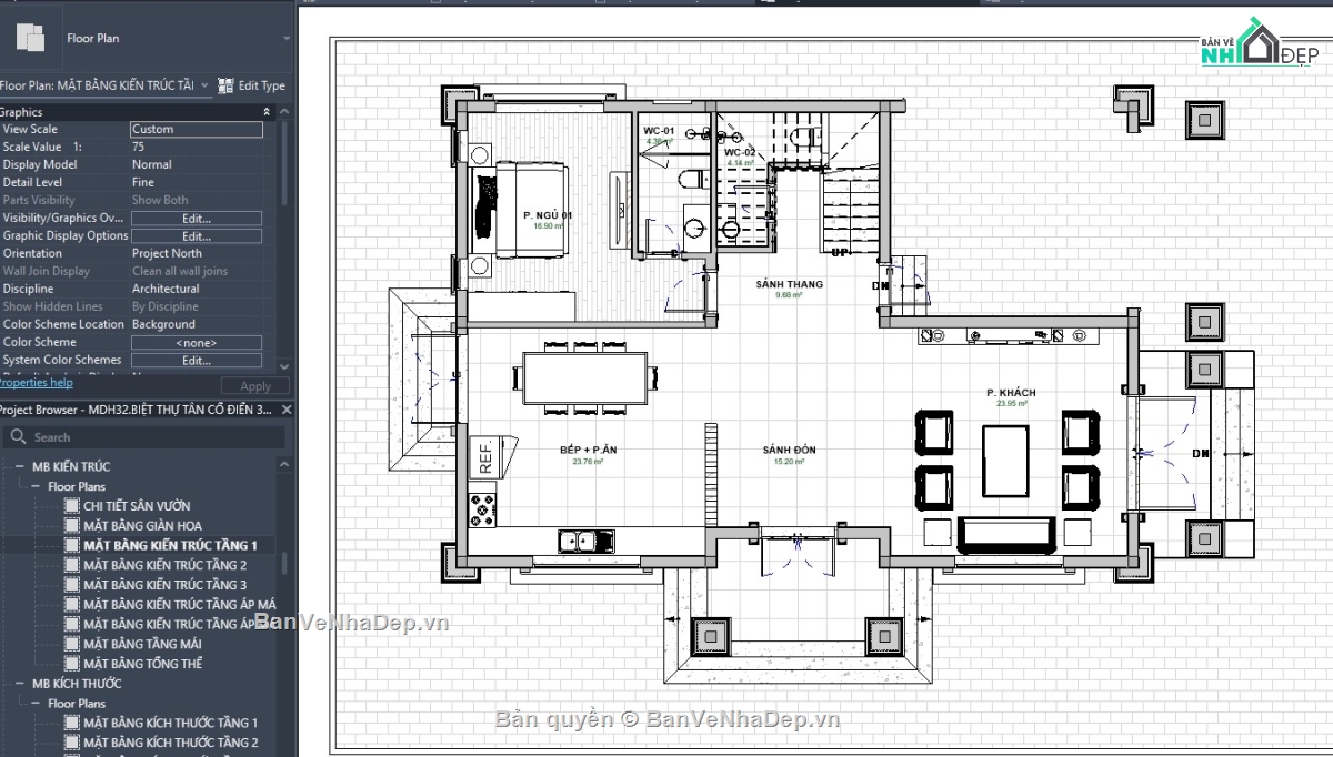 Mẫu revit tân cổ điển,file revit biệt thự tân cổ,file revit biệt thự đẹp,mẫu revit biệt thự đẹp,revit biệt thự,thiết kế revit biệt thự
