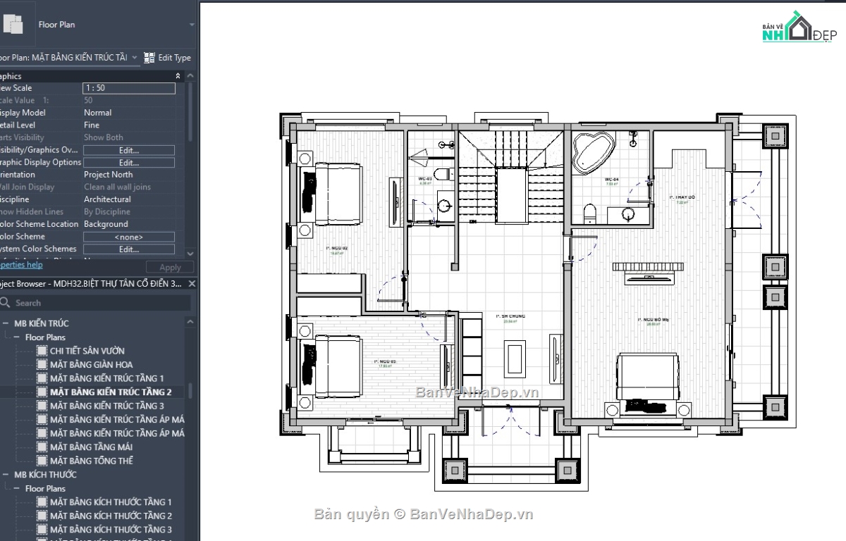 Mẫu revit tân cổ điển,file revit biệt thự tân cổ,file revit biệt thự đẹp,mẫu revit biệt thự đẹp,revit biệt thự,thiết kế revit biệt thự