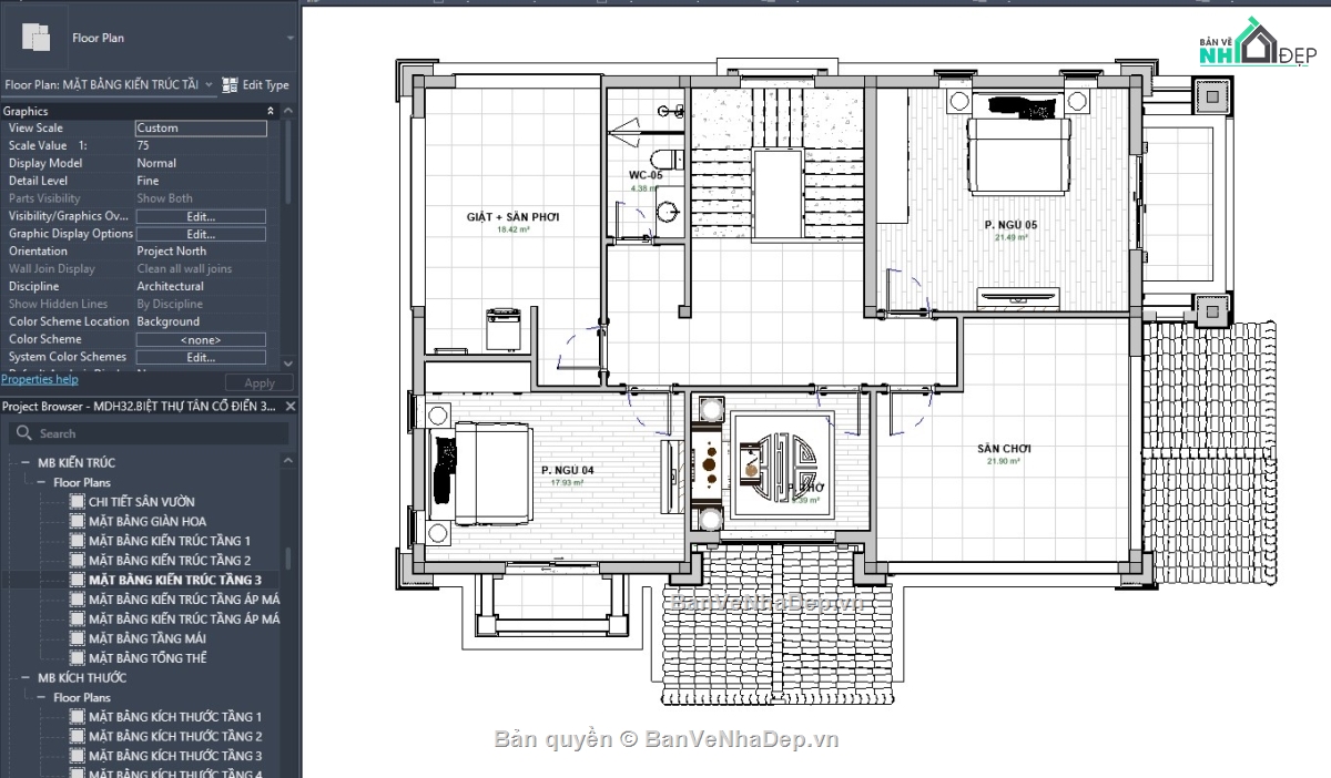 Mẫu revit tân cổ điển,file revit biệt thự tân cổ,file revit biệt thự đẹp,mẫu revit biệt thự đẹp,revit biệt thự,thiết kế revit biệt thự