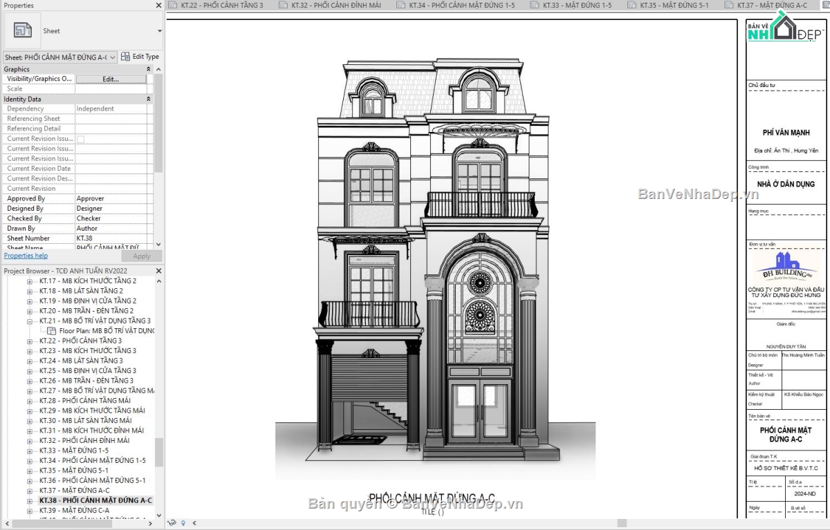 revit biệt thự đẹp,mẫu revit biệt thự khủng,revit tân cổ điển,mẫu revit biệt thự 3 tầng,revit biệt thự tân cổ