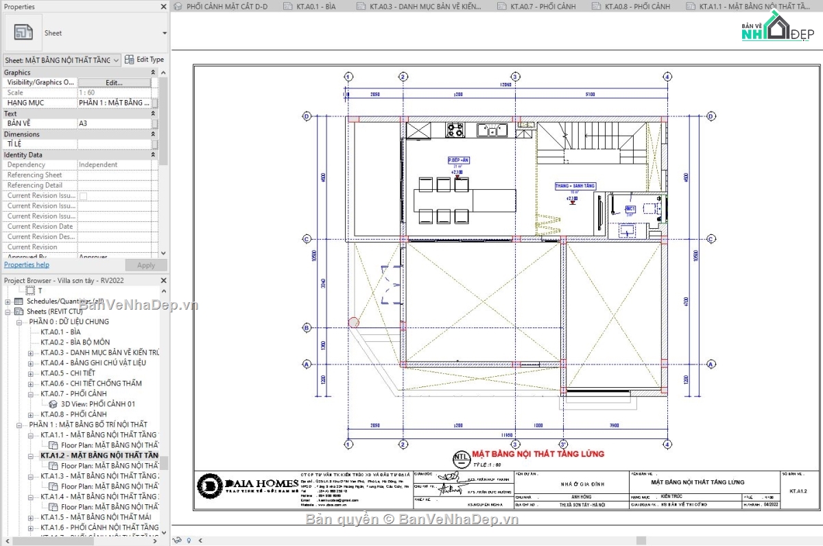 biệt thự 3 tầng,biệt thự 3 tầng 11x13m,revit biệt thự 3 tầng,revit mẫu biệt thự đẹp,revit biệt thự