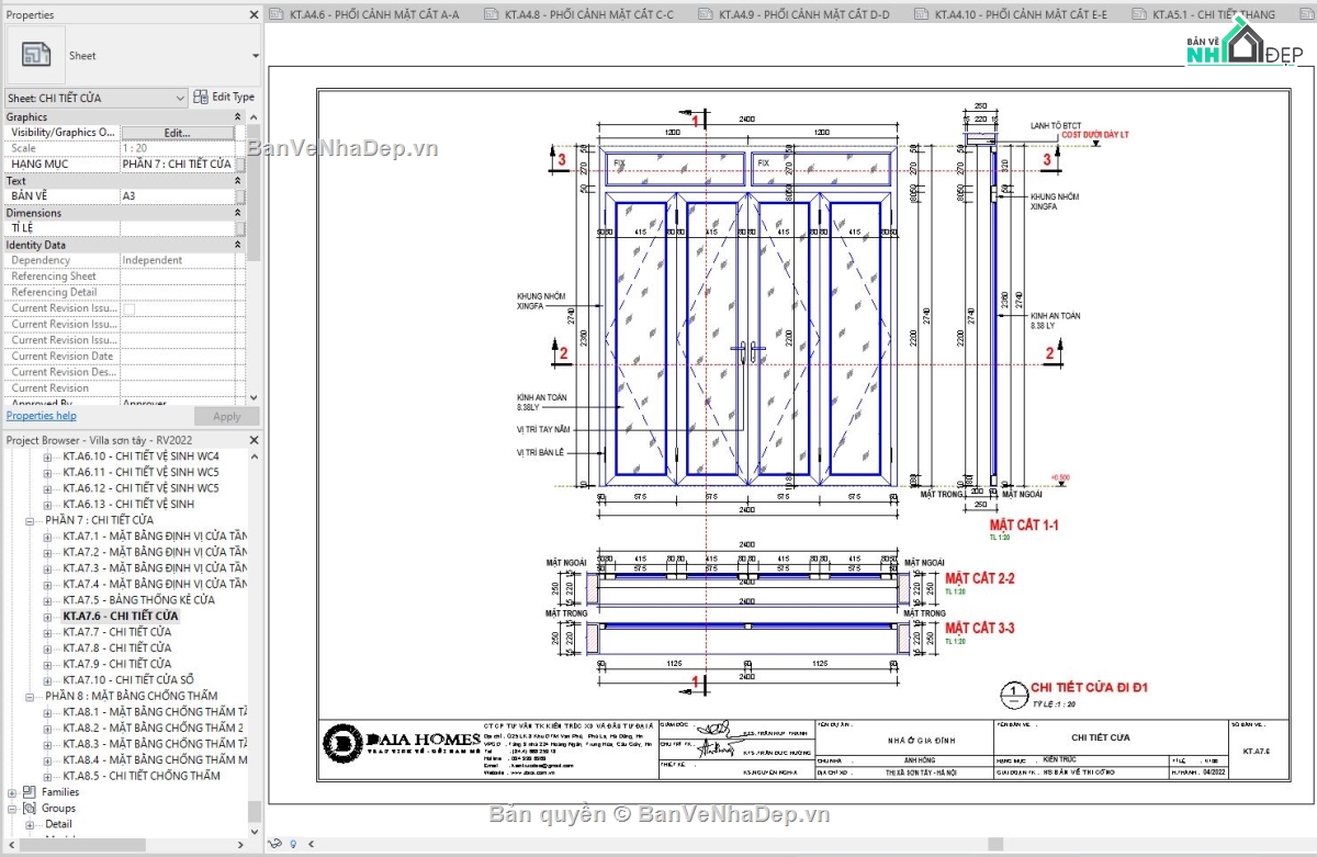 biệt thự 3 tầng,biệt thự 3 tầng 11x13m,revit biệt thự 3 tầng,revit mẫu biệt thự đẹp,revit biệt thự