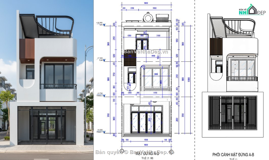 revit nhà phố,revit nhà phố 3 tầng,mẫu revit nhà phố đẹp,mẫu revit đẹp,revit kiến trúc