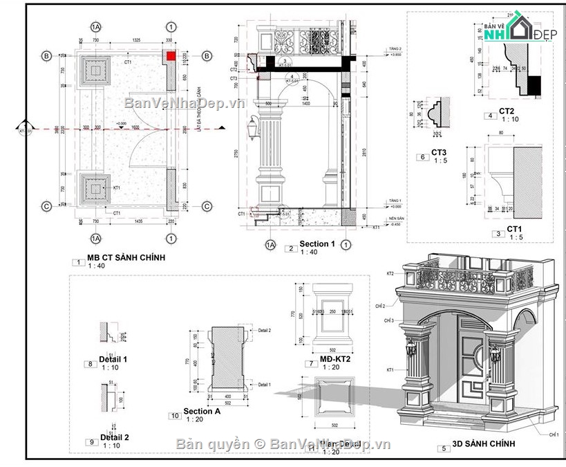Mẫu revit biệt thự,file revit biệt thự,file revit tân cổ điển,mẫu revit tân cổ điển,mẫu revit nhà đẹp,mẫu revit nhà phố