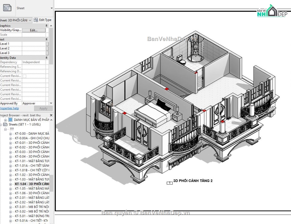 Mẫu revit biệt thự,file revit biệt thự,file revit tân cổ điển,mẫu revit tân cổ điển,mẫu revit nhà đẹp,mẫu revit nhà phố