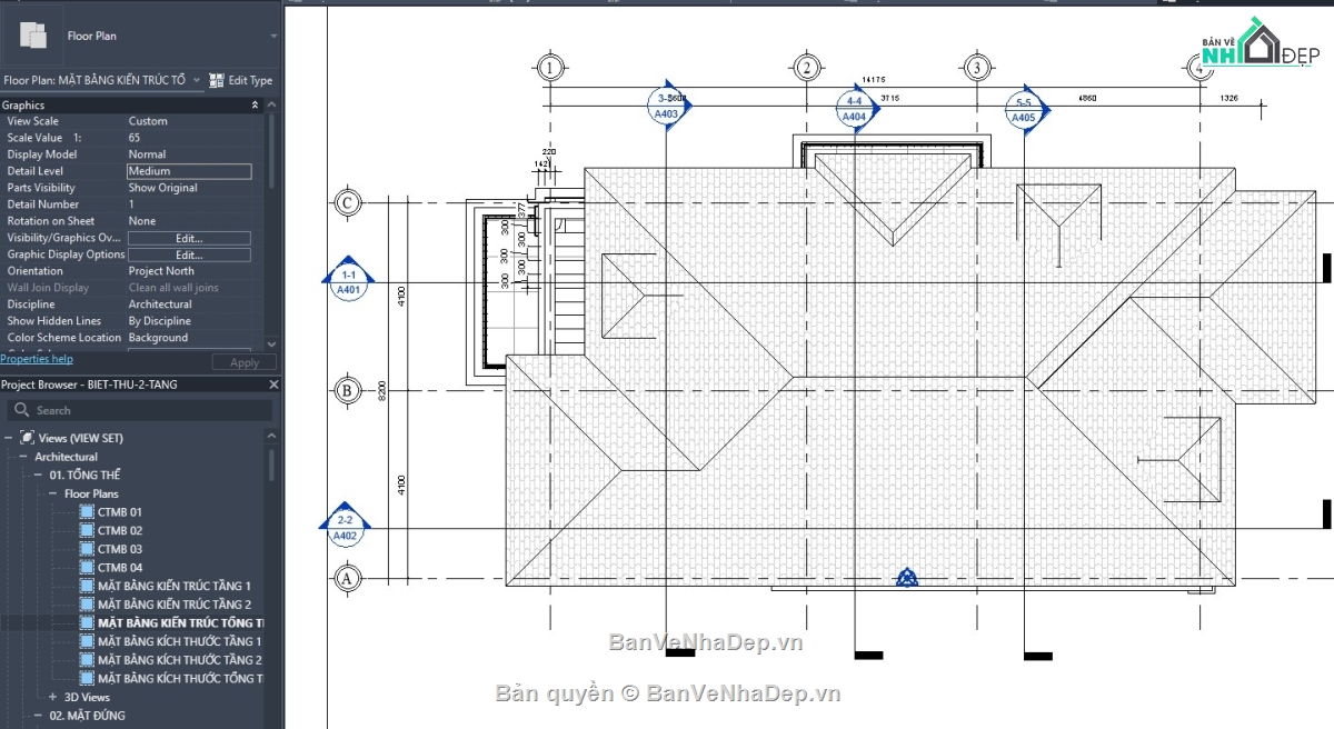 revit biệt thự,revit biệt thự tân cổ,revit biệt thự mái nhật,revit biệt thự đẹp,thiết kế revit biệt thự,file revit biệt thự
