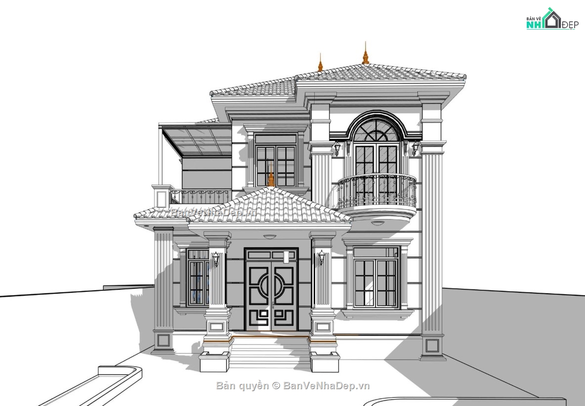 mẫu revit nhà mái nhật,revit biệt thự,revit nhà phố,revit nhà đẹp,revit biệt thự đẹp,mẫu revit biệt thự