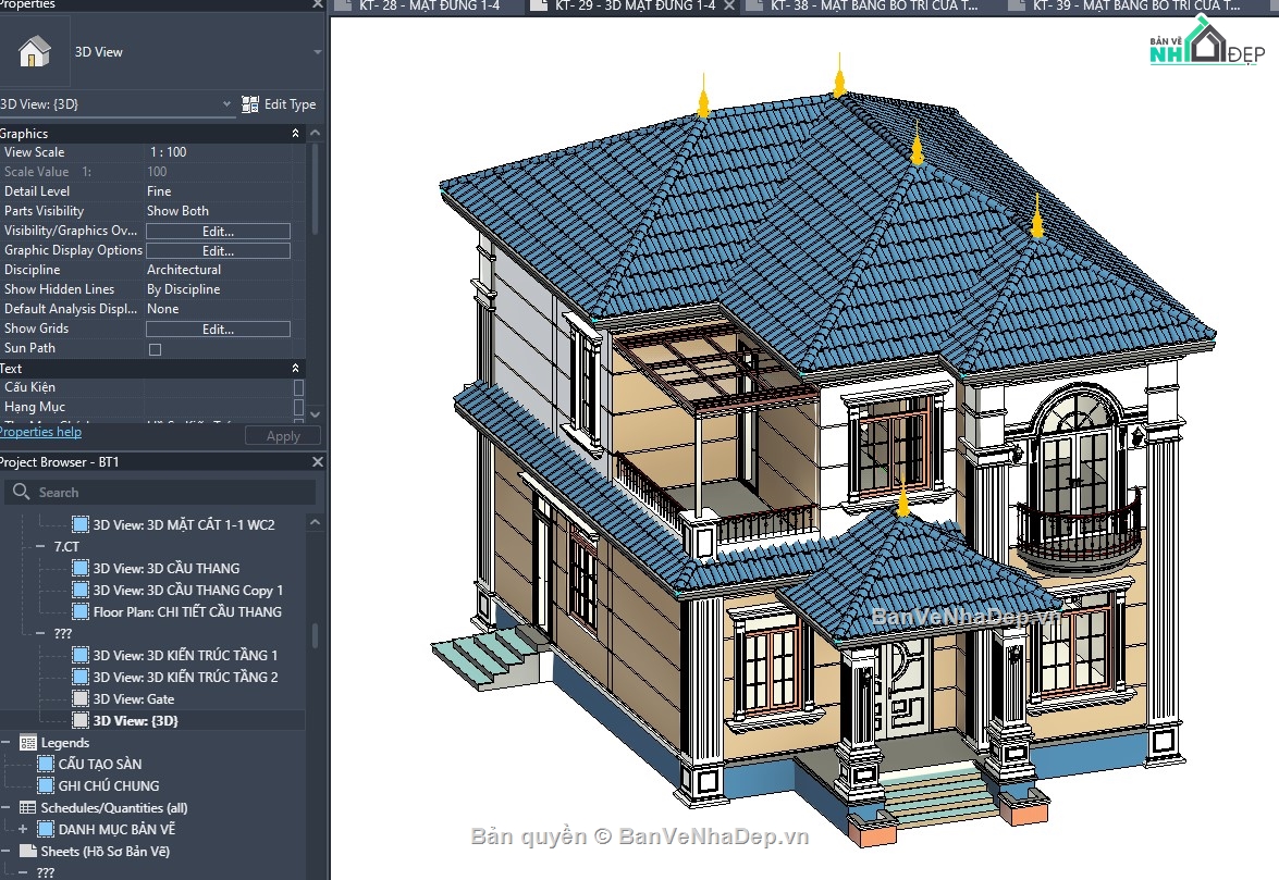 mẫu revit nhà mái nhật,revit biệt thự,revit nhà phố,revit nhà đẹp,revit biệt thự đẹp,mẫu revit biệt thự