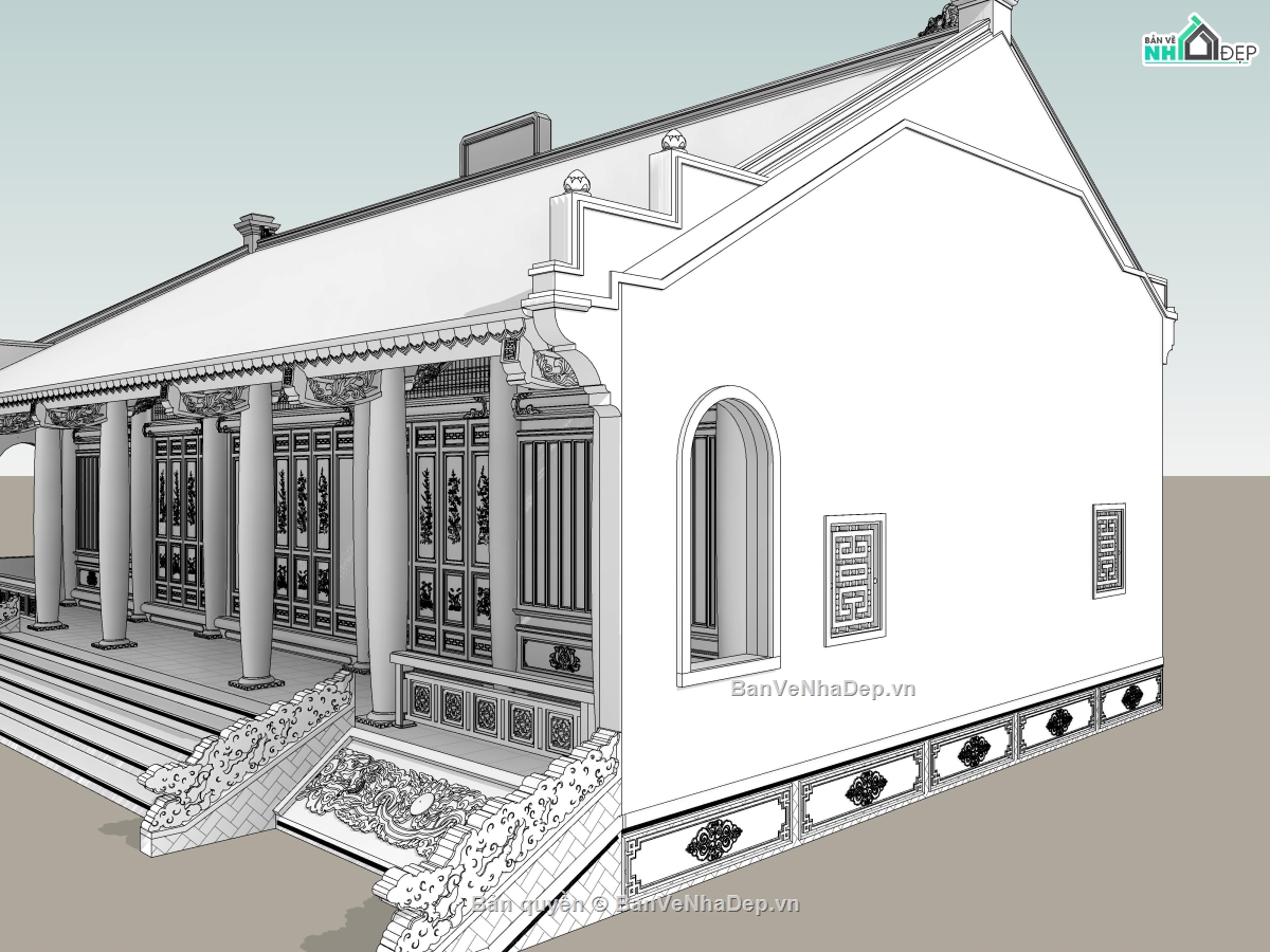 revit nhà gỗ,revit nhà thờ,revit nhà cổ,file revit nhà gỗ,file revit nhà cổ,mẫu revit nhà gỗ