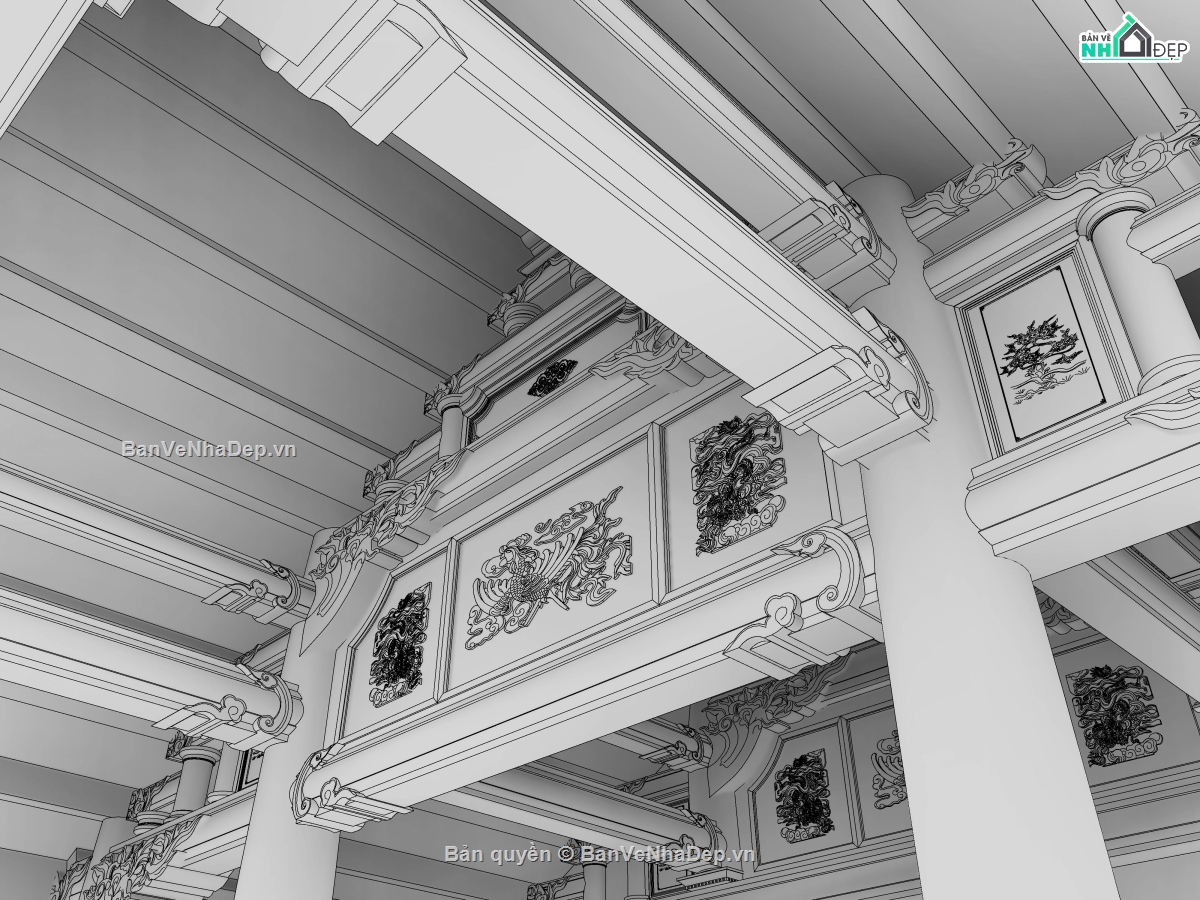 revit nhà gỗ,revit nhà thờ,revit nhà cổ,file revit nhà gỗ,file revit nhà cổ,mẫu revit nhà gỗ