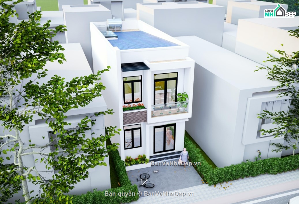 mẫu revit nhà phố,file revit nhà phố,revit nhà phố đẹp,thiết kế revit nhà phố,revit nhà dân