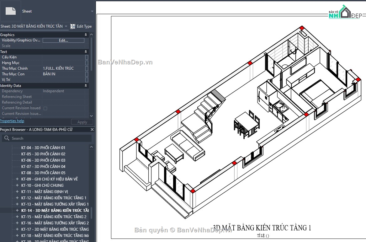 mẫu revit nhà phố,file revit nhà phố,revit nhà phố đẹp,thiết kế revit nhà phố,revit nhà dân