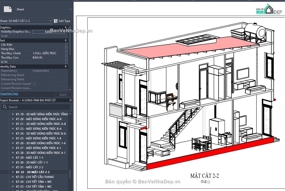 mẫu revit nhà phố,file revit nhà phố,revit nhà phố đẹp,thiết kế revit nhà phố,revit nhà dân