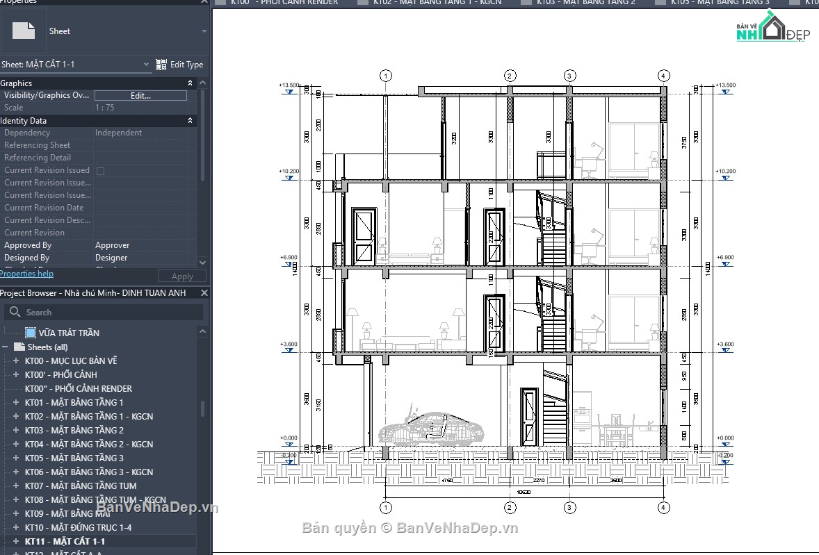 mẫu revit nhà phố,revit nhà phố,thiết kế revit nhà phố,file revit nhà phố,mẫu revit nhà đẹp