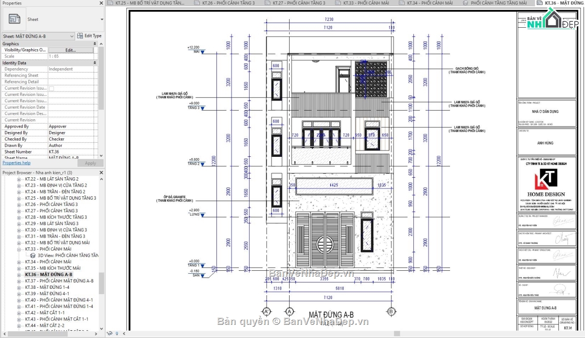nhà phố 3 tầng revit,revit mẫu nhà phố,revit nhà phố,file revit mẫu,thiết kế revit nhà phố,revit