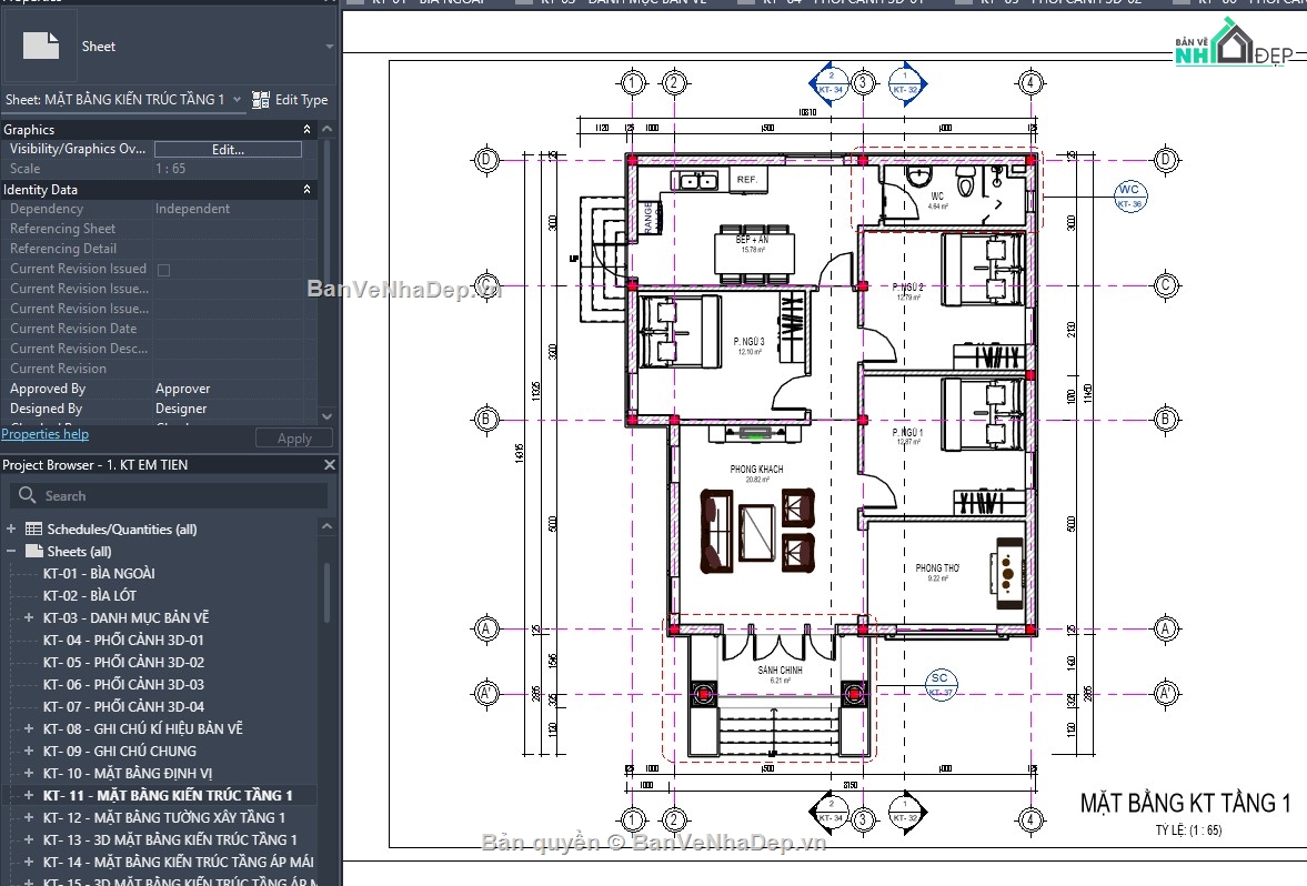 mẫu revit nhà đẹp,mẫu revit nhà mái thái,revit nhà 1 tầng,thiết kế revit nhà vườn,Biệt thự mái thái 1 tầng,file revit biệt thự mái thái