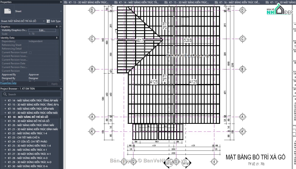 mẫu revit nhà đẹp,mẫu revit nhà mái thái,revit nhà 1 tầng,thiết kế revit nhà vườn,Biệt thự mái thái 1 tầng,file revit biệt thự mái thái