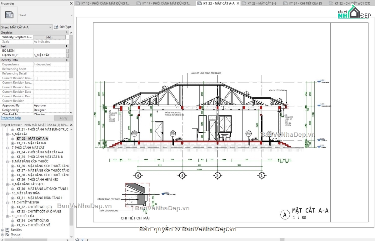 revit nhà cấp 4,revit mái nhật,revit mẫu nhà vườn 1 tầng,file revit nhà cấp 4,revit mẫu nhà cấp 4