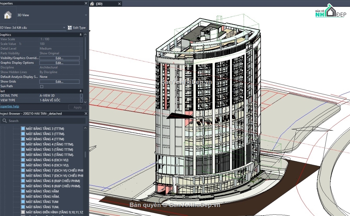revit chung cư,revit khách sạn,revit nhà cao tầng,revit tòa nhà văn phòng