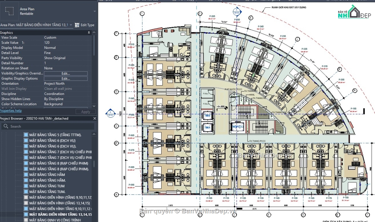 revit chung cư,revit khách sạn,revit nhà cao tầng,revit tòa nhà văn phòng