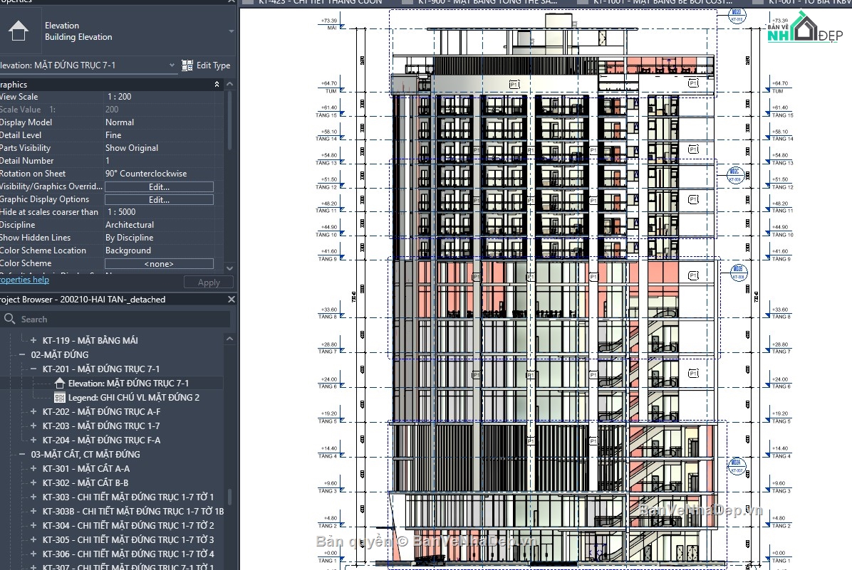 revit chung cư,revit khách sạn,revit nhà cao tầng,revit tòa nhà văn phòng