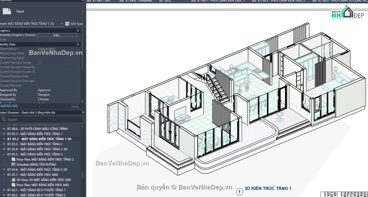Mẫu villa revit,file revit biệt thự đẹp,file revit mẫu biệt thự,revit biệt thự,revit mẫu biệt thự