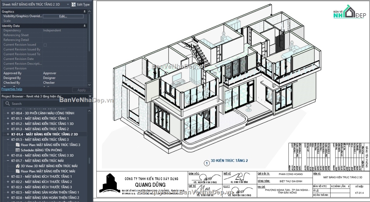 Mẫu villa revit,file revit biệt thự đẹp,file revit mẫu biệt thự,revit biệt thự,revit mẫu biệt thự