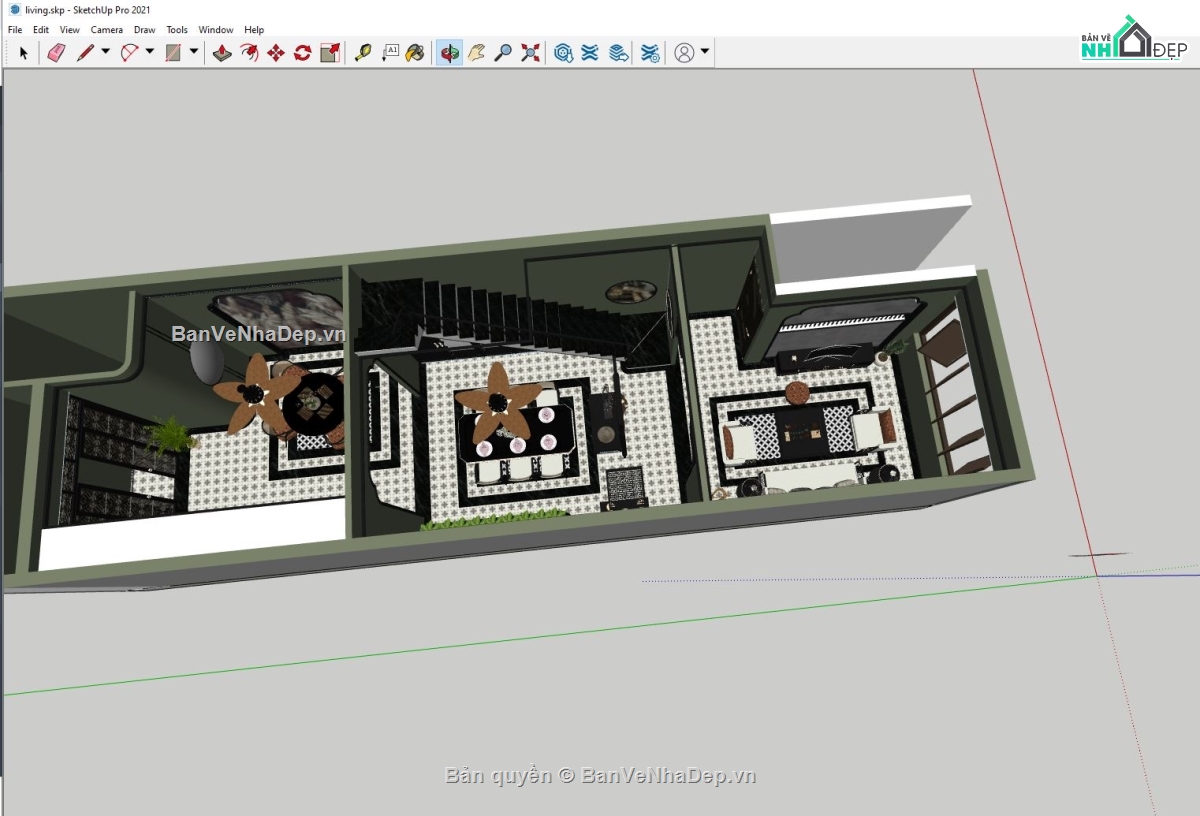 nội thất phòng khách,Mẫu nội thất phòng khách,sketchup nội thất phòng khách,nội thất phòng khách sketchup