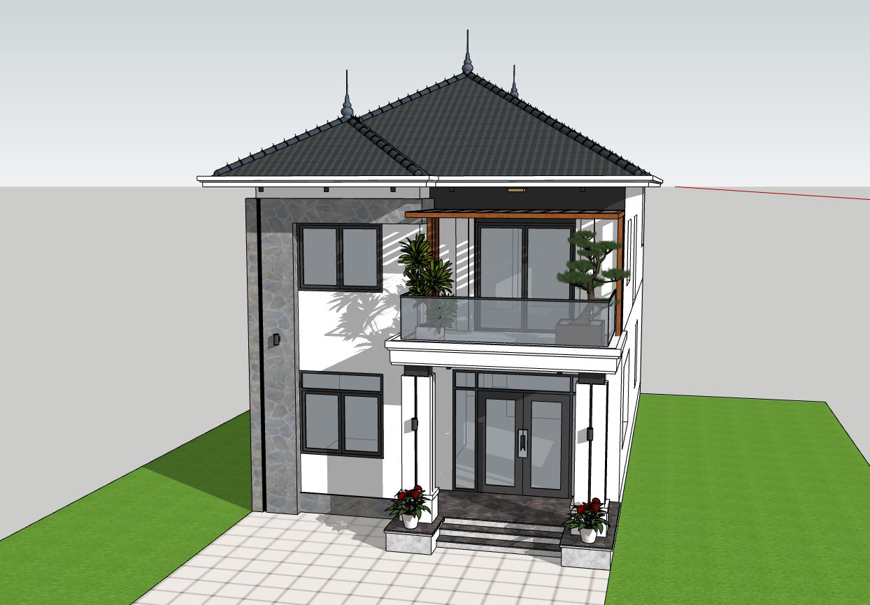 biệt thự mái nhật 2 tầng,nhà đẹp 8x15m,thiết kế biệt thự vườn hiện đại
