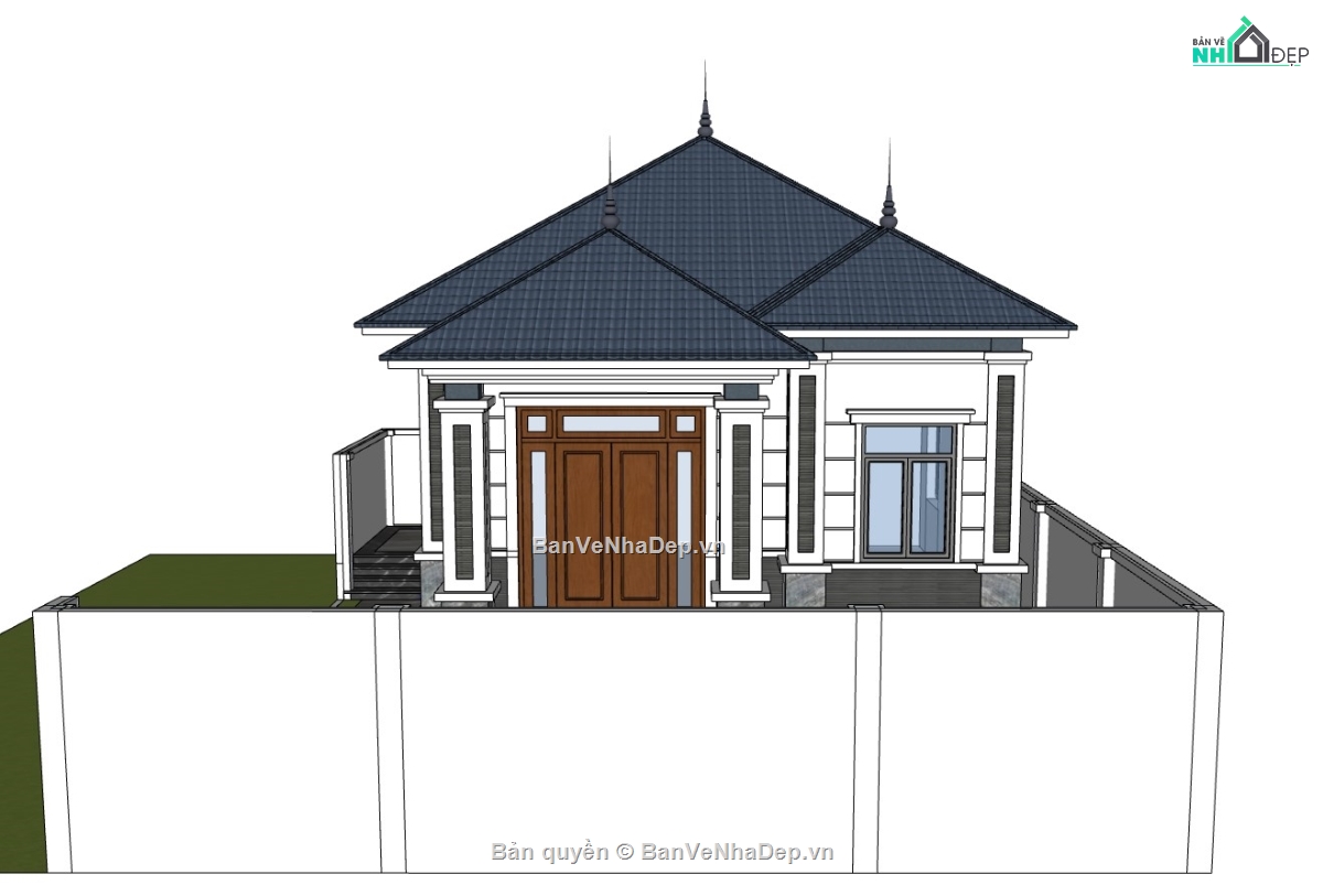 nhà cấp 4,su nhà cấp 4,sketchup nhà cấp 4