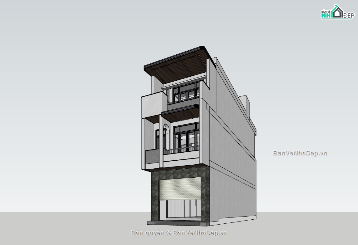 nhà phố 3 tầng,su nhà phố,sketchup nhà phố,su nhà phố 3 tầng,sketchup nhà phố 3 tầng