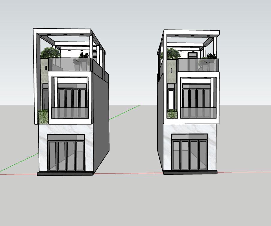 Nhà phố 3 tầng 4x17m,mẫu nhà ống 3 tầng hiện đại,thiết kế nhà phố 3 tầng có sân thượng