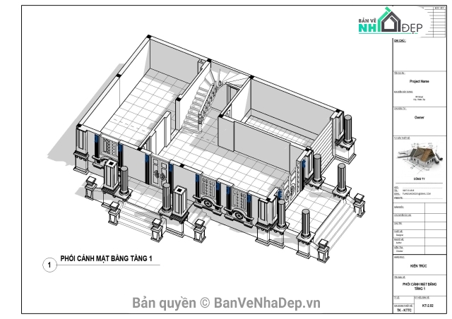 Biệt thự tân cổ điển,file revit biệt thự lâu đài,bản vẽ revit biệt thự lâu đài,biệt thự lâu đài 3 tầng,Lâu đài tân cổ điển,biệt thự hoàng gia