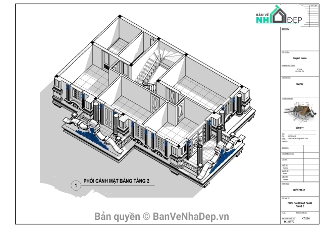 Biệt thự tân cổ điển,file revit biệt thự lâu đài,bản vẽ revit biệt thự lâu đài,biệt thự lâu đài 3 tầng,Lâu đài tân cổ điển,biệt thự hoàng gia