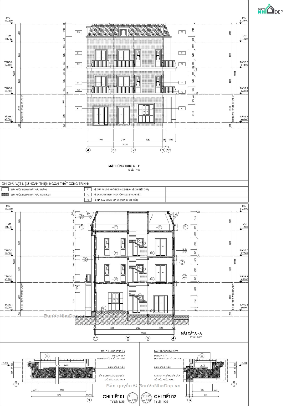 biệt thự tân cổ điển,Bản vẽ kiến trúc biệt thự,Mẫu biệt thự đẹp,Bản vẽ thiết kế biệt thự,biệt thự song lập,Bản vẽ biệt thự đẹp