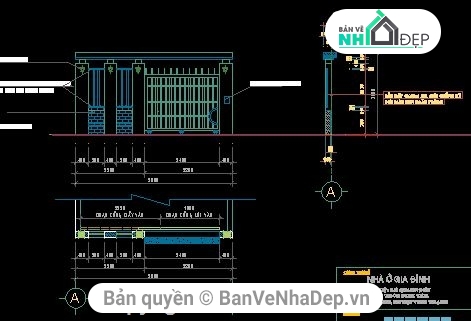 Bản vẽ nhà cấp 4 kích thước 6X16.9M,nhà cấp 4,nhà phố kích thước 4 x 5m